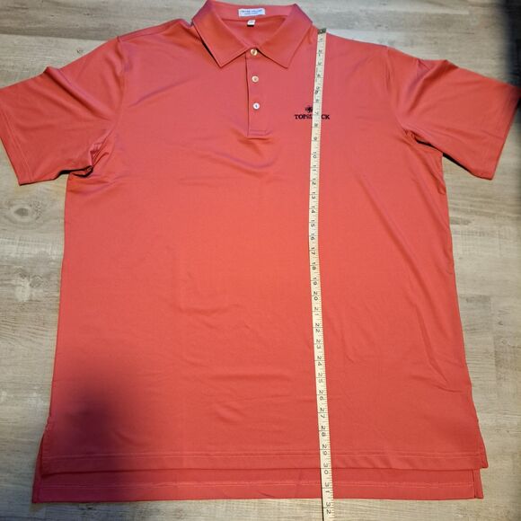 PETER MILLAR Summer Comfort Sz XL Men's Red Polo Top Of The Rock - Picture 5 of 9